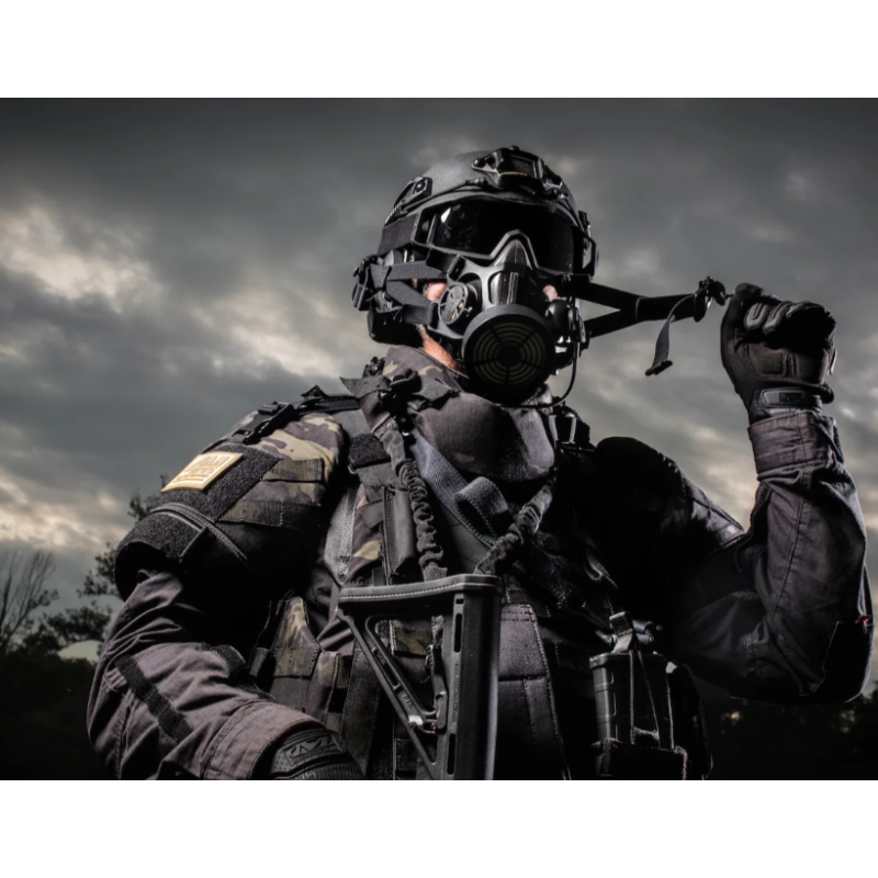 Masque respiratoire purificateur d'air tactique