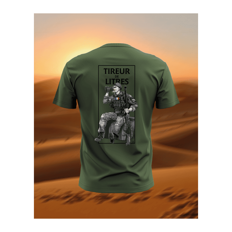 T-shirt "Tireur de litre" vert chef peper
