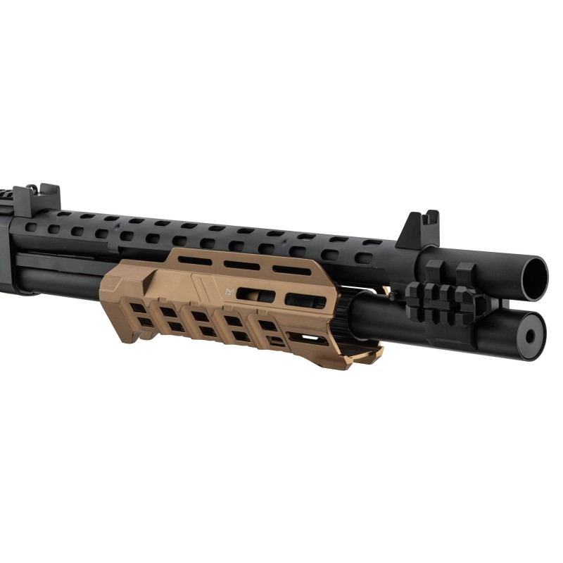 Réplique de fusil à pompe M870 Strike Industries noire et tan