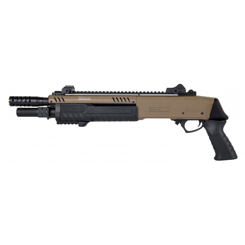 Réplique fusil à pompe FABARM STF12 Short Tan Gaz