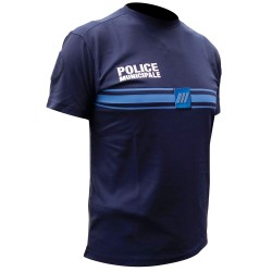 TEE SHIRT POLICE MUNICIPALE BLEU MARINE