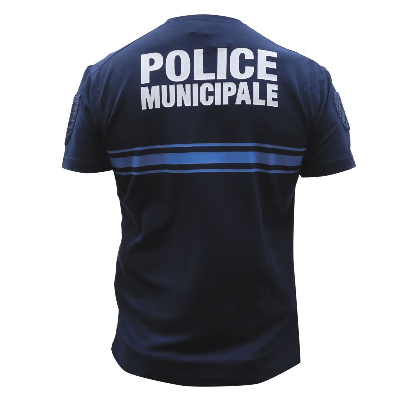 TEE SHIRT POLICE MUNICIPALE BLEU MARINE