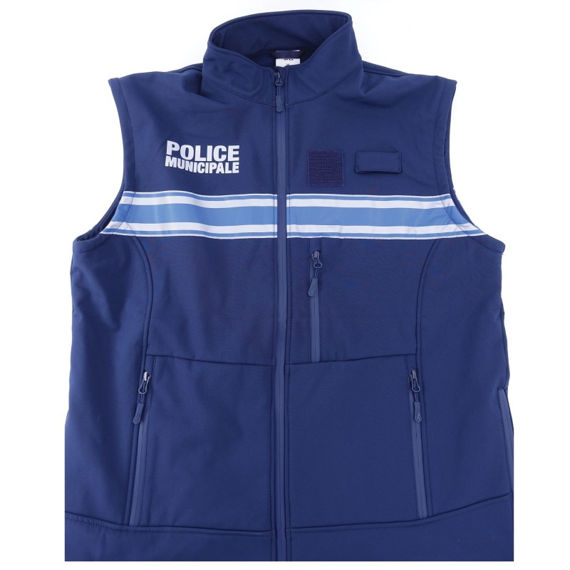 BLOUSON SOFTSHELL POLICE MUNICIPALE 2 EN1 MANCHES AMOVIBLES