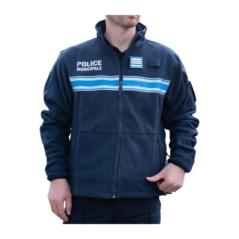 Veste Polaire Police Municipale Bi Matière Marine | Hexagone Défense