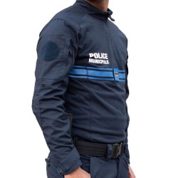 Chemise UBAS Police Municipale Marine Manches Longues | Hexagone Défense