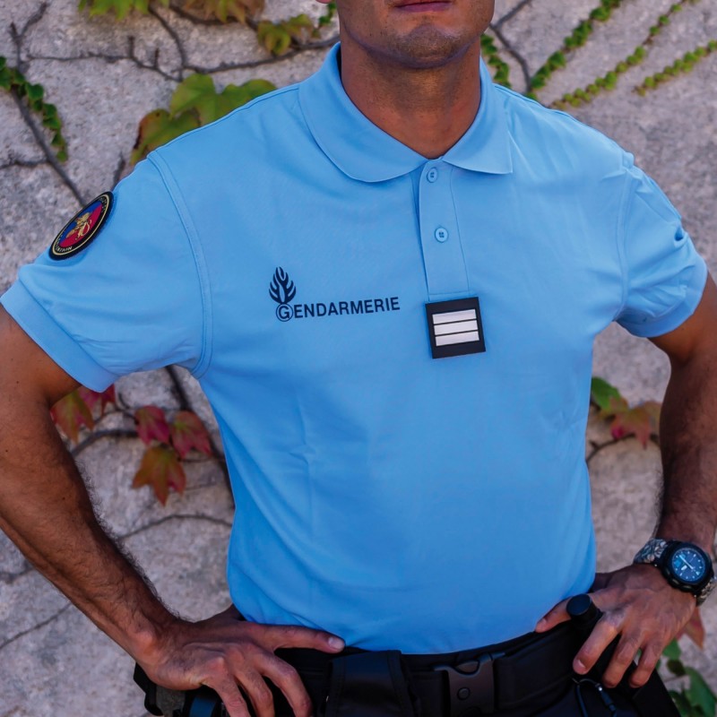 Polo bleu Gendarmerie Cooldry® – Tenue officielle | Hexagone Défense