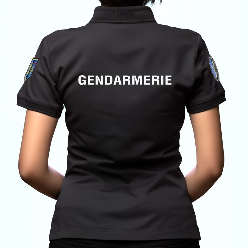Polo noir Gendarmerie Cooldry® – Patrol Equipement | Hexagone Défense