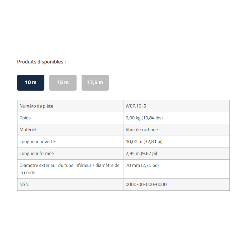 Poteau en carbone à enrouler Olympia Triumph – Équipement tactique | Hexagone Défense