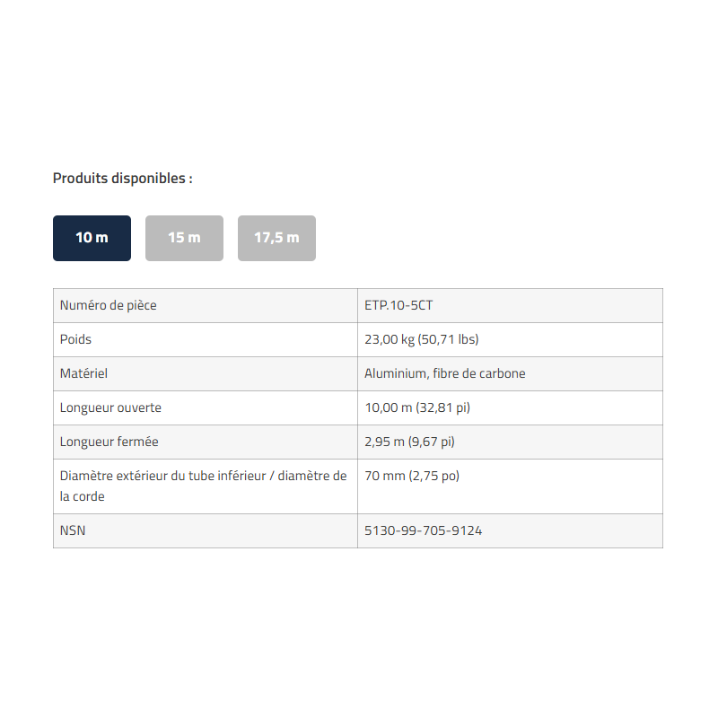 Poteau télescopique électrique Olympia Triumph – Équipement professionnel | Hexagone Défense