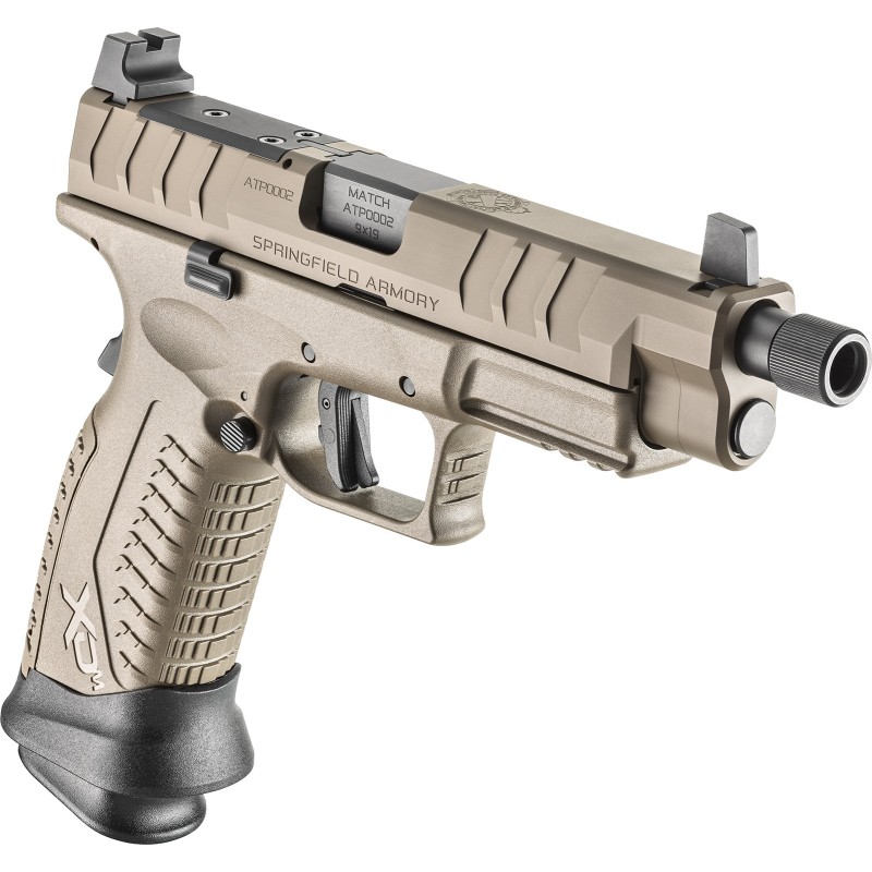 XD-M Elite 4.5 OSP FDE 9x19 – Pistolet tactique fileté pro | Hexagone Défense