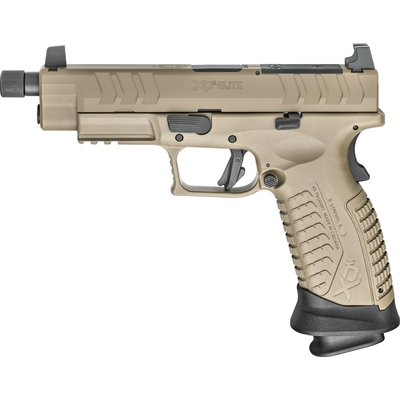 XD-M Elite 4.5 OSP FDE 9x19 – Pistolet tactique fileté pro | Hexagone Défense