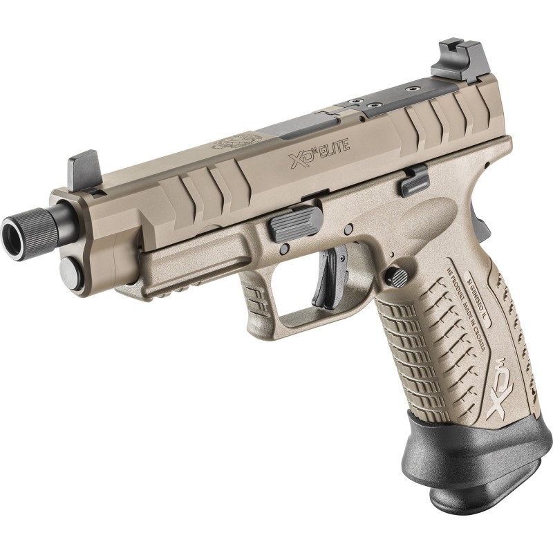 XD-M Elite 4.5 OSP FDE 9x19 – Pistolet tactique fileté pro | Hexagone Défense