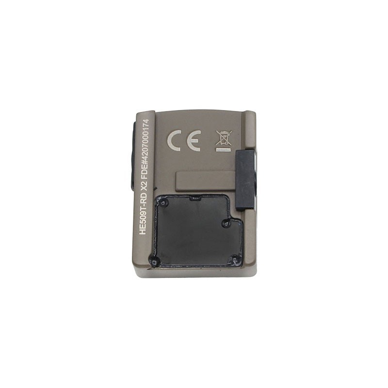 Holosun Reflex 509T FDE - Réticule : Vert - Bouton +/- et Panneau solaire - Titane - Adaptateur RMR