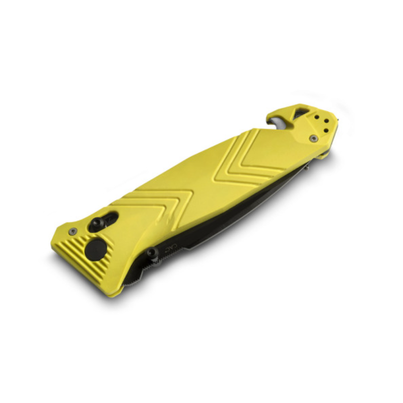 Couteau de poche Cac serration PA6 jaune