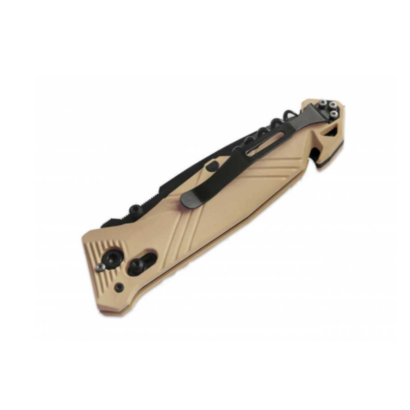 Couteau de poche Cac serration PA6 Vengeur Edition tan