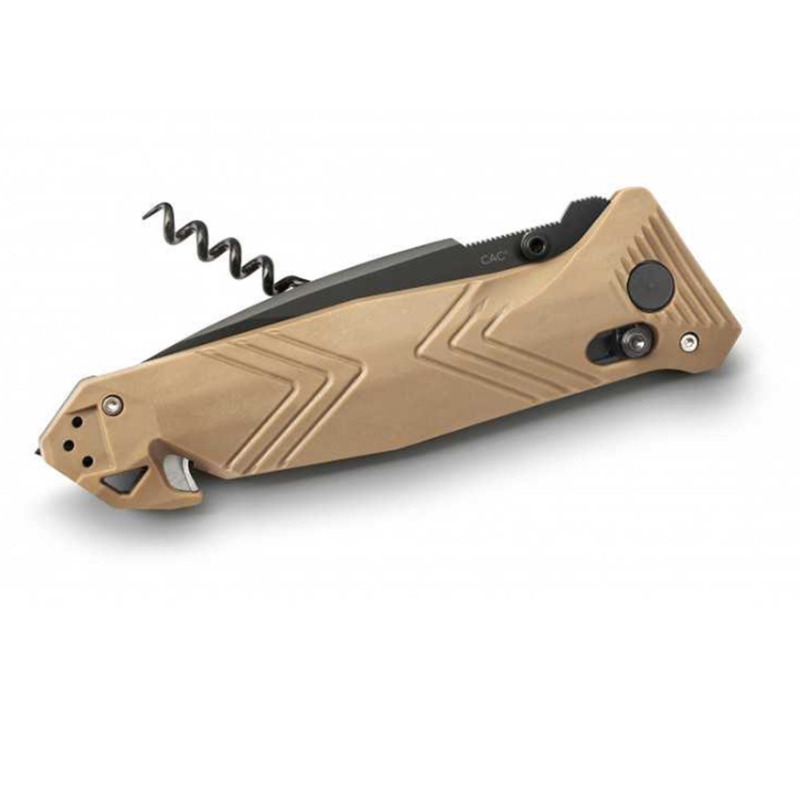 Couteau de poche Cac serration PA6 Vengeur Edition tan