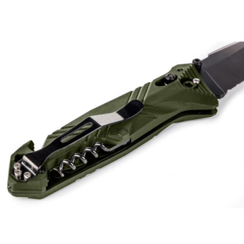 Couteau de poche Cac serration PA6 vert olive
