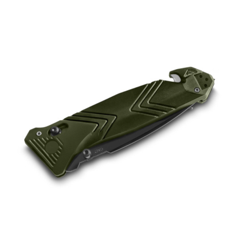 Couteau de poche Cac serration PA6 vert olive