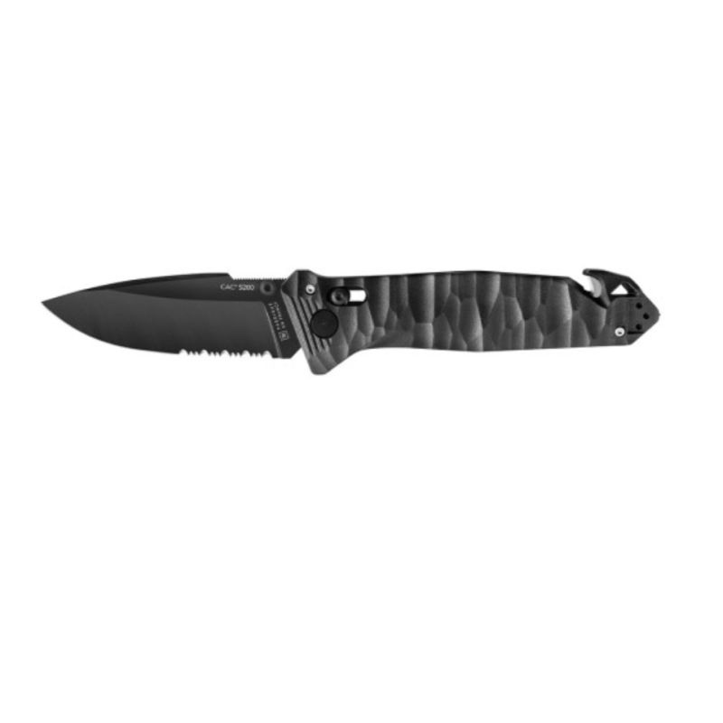 Couteau de poche Cac S200 serration PA6 noir