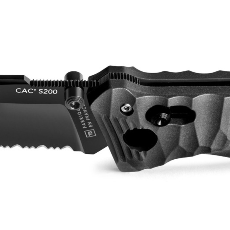 Couteau de poche Cac S200 serration PA6 noir