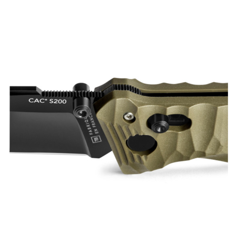 Couteau de poche Cac S200 serration PA6 vert olive