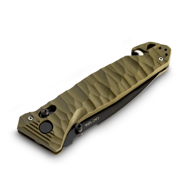 Couteau de poche Cac S200 serration PA6 vert olive