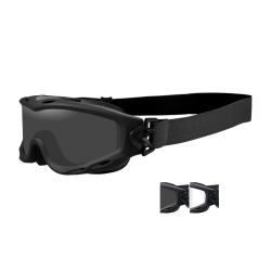 Masque de protection balistique Spear noir écrans fumé/incolore