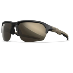 Lunettes de protection balistique Jakl noir/tan verres Captivate™ tungsten mirror