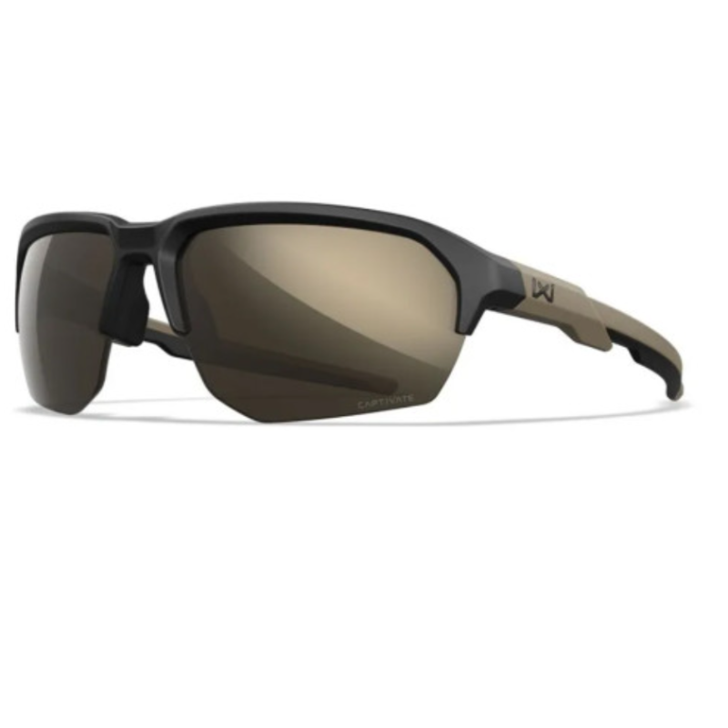Lunettes de protection balistique Jakl noir/tan verres Captivate™ tungsten mirror