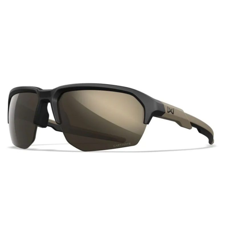 Lunettes de protection balistique Jakl noir/tan verres Captivate™ tungsten mirror