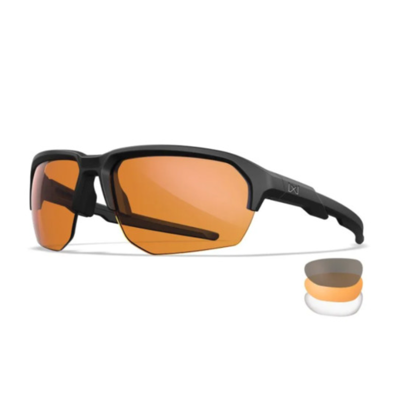 Lunettes de protection balistique Jakl noir verres fumé/incolore/orange