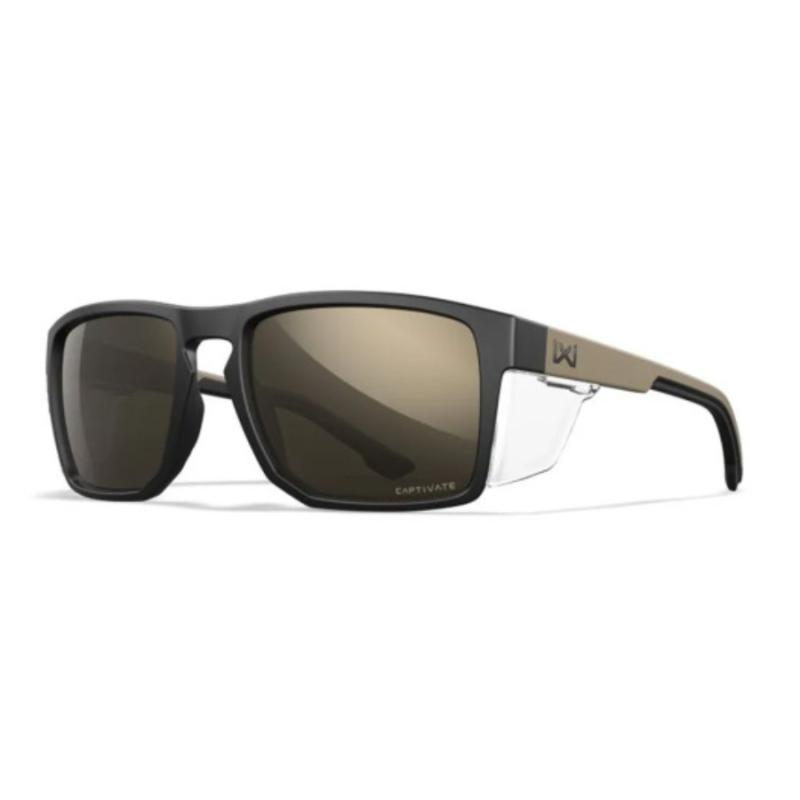 Lunettes de protection balistique Founder noir/tan verres tungsten mirror