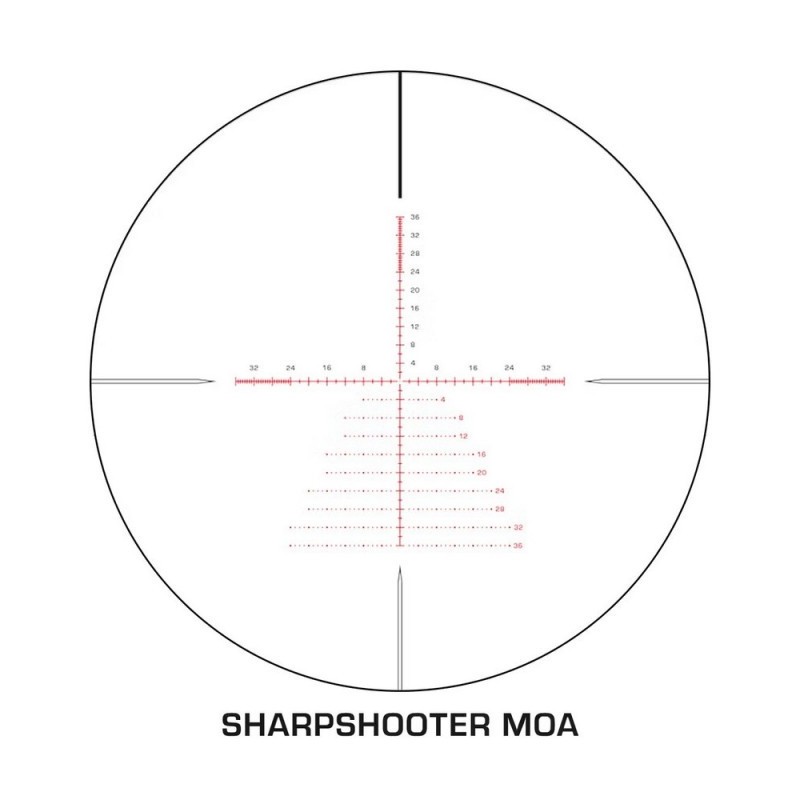 Swampfox Kentucky Long 2-12x44 FFP Sharpshooter MOA 30mm