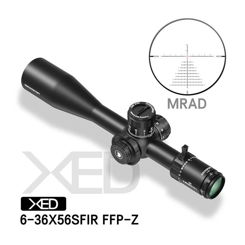 DISCOVERYOPT XED 6-36X56SFIR FFP-MRAD/ZERO STOP Diamètre : 35 mm