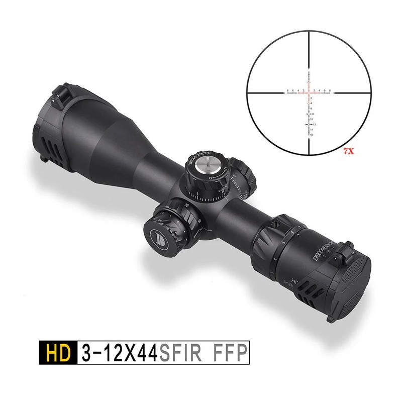 DISCOVERYOPT HD 3-12X44SFIR FFP-MIL, diamètre du tube : 30 mm