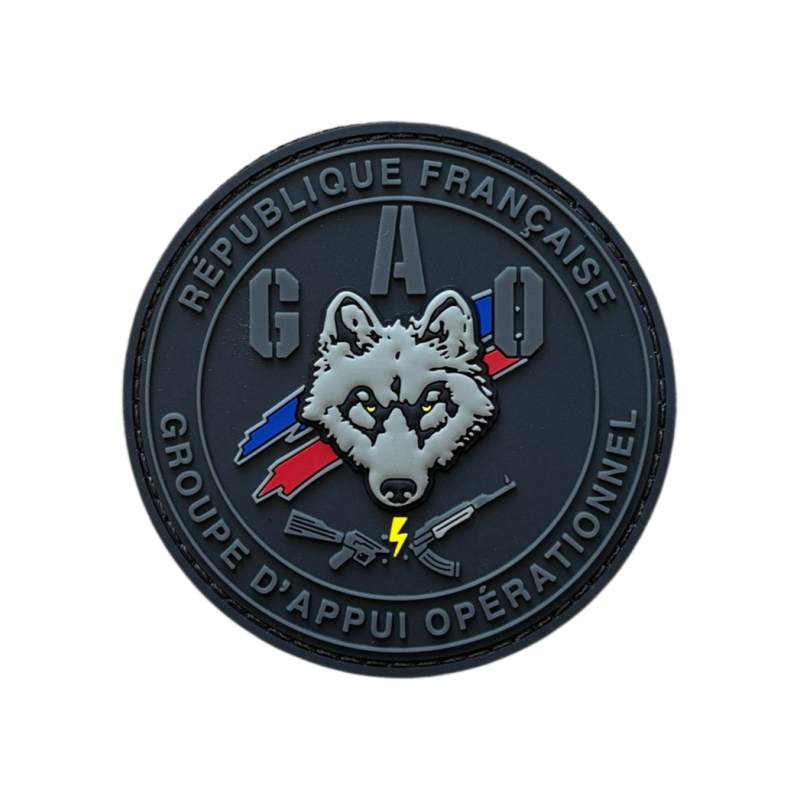 Patch république française - groupe d'appui opérationnel - noir