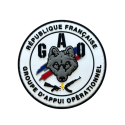 Patch république française - groupe d'appui opérationnel - blanc