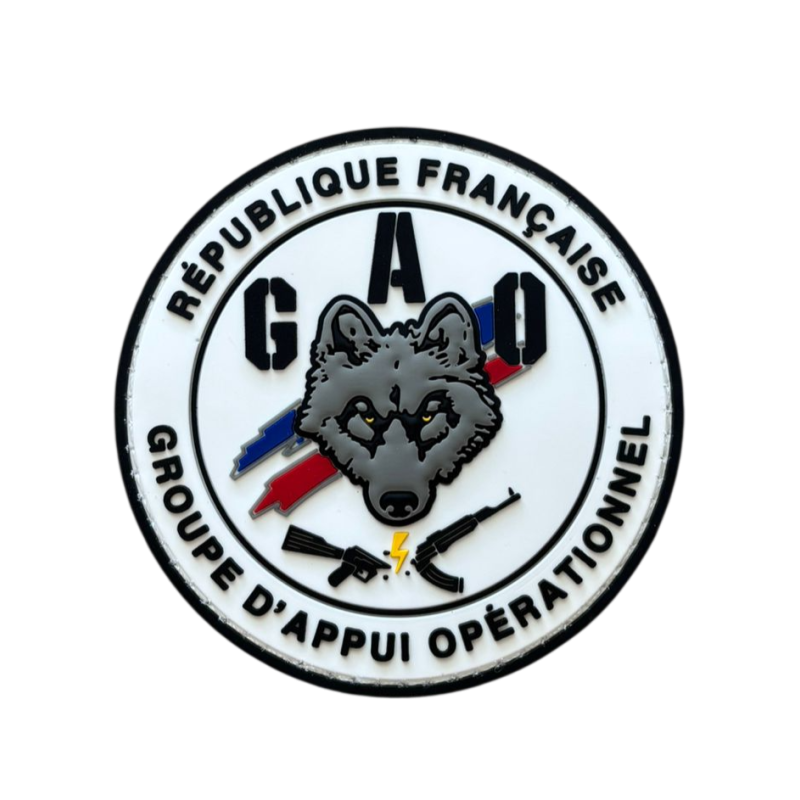 Patch république française - groupe d'appui opérationnel - blanc