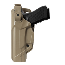 Holster gaucher Duty Fast Action DFA804 tan pour GLOCK 17/18