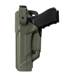 Holster gaucher Duty Fast Action DFA804 vert olive pour GLOCK 17/18