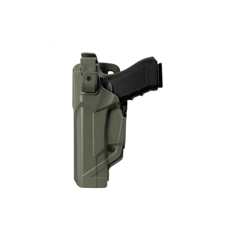 Holster gaucher Duty Fast Action DFA804 vert olive pour GLOCK 17/18