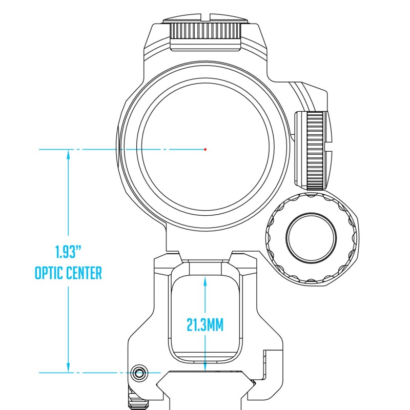 Scalarworks Montage LEAP/13 AIMPOINT CompM4 QD hauteur 1,93"
