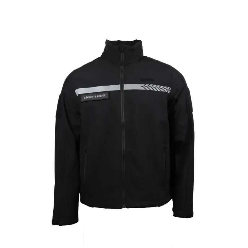 Softshell sécurité privée avec bandes HV – GK SAFETEK