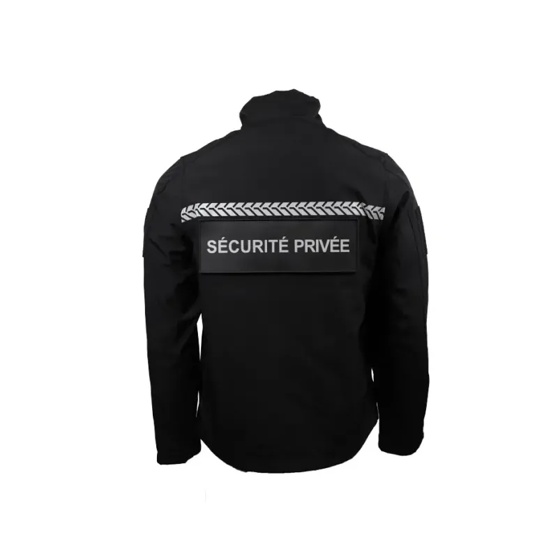 Softshell sécurité privée avec bandes HV – GK SAFETEK