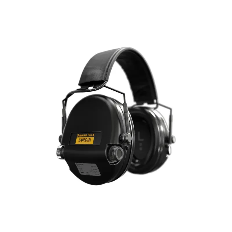 Casque anti-bruit Suprême Pro-X SFA noir serre-tête cuir noir