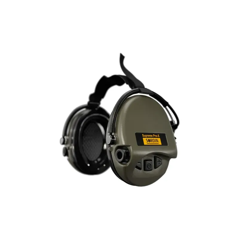 Casque anti-bruit Suprême Pro-X vert olive serre-nuque tissu noir