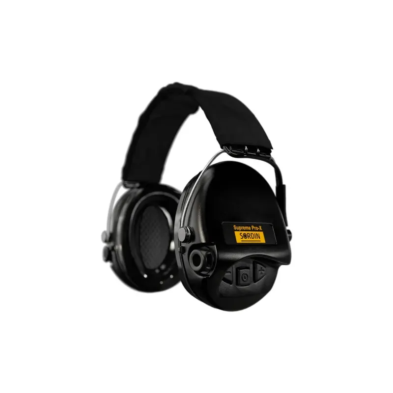 Casque anti-bruit Suprême Pro-X noir serre-tête tissu noir