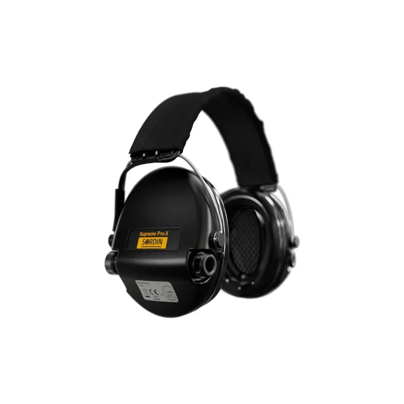 Casque anti-bruit Suprême Pro-X noir serre-tête tissu noir