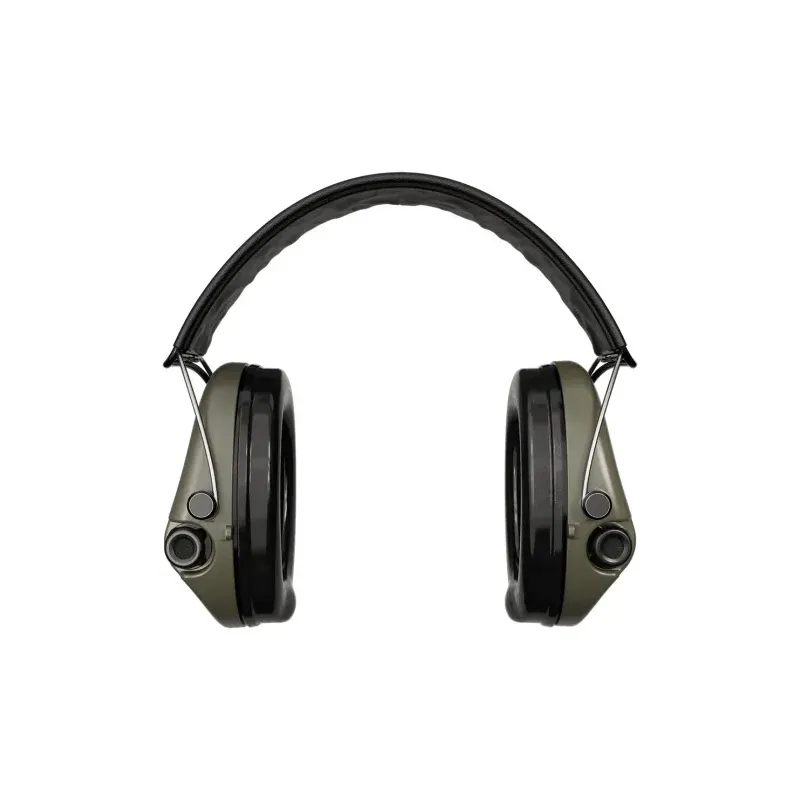 Casque anti-bruit Suprême Pro vert olive serre-tête cuir noir