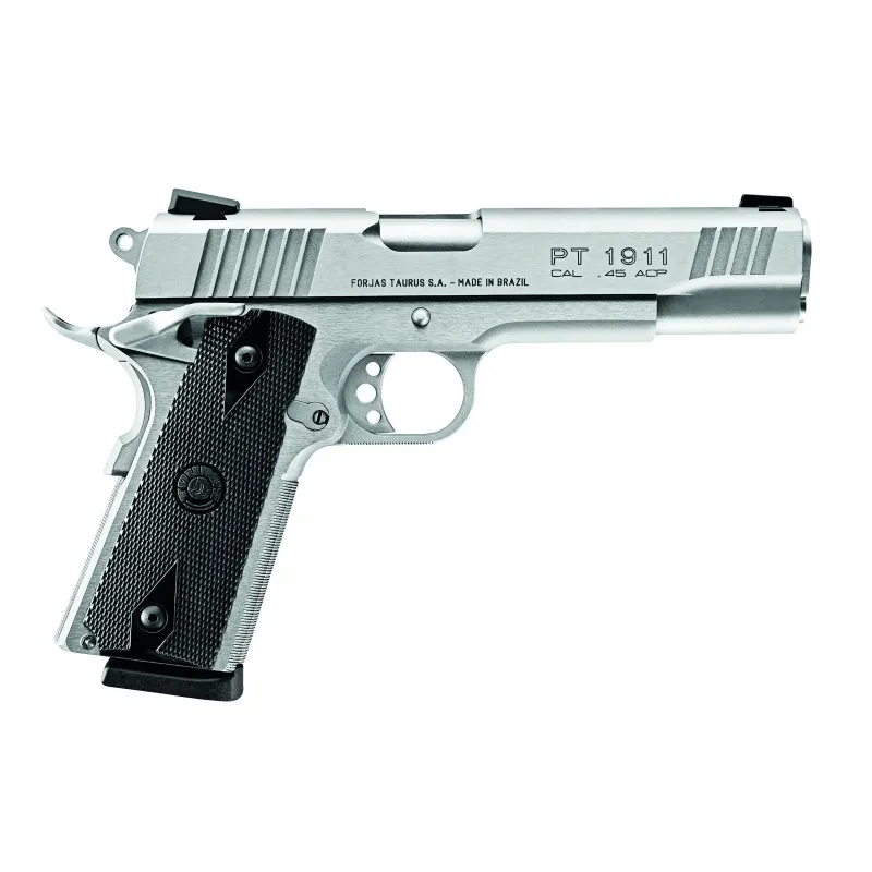 PISTOLET PT1911 MATTE STAINLESS STEEL 45ACP